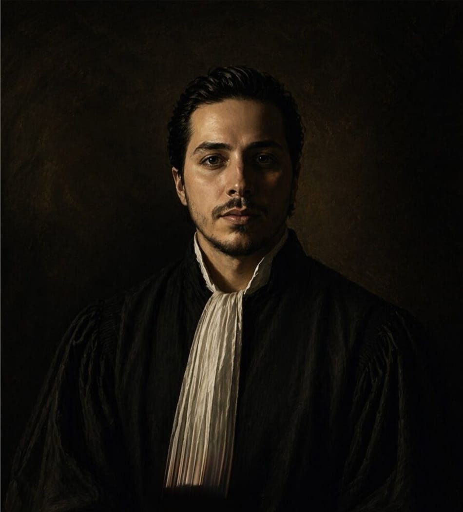 Portrait de Maître Danyl Rouabah en robe d'avocat